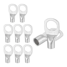 10 Pcs Tinned Copper Wire Lugs 4AWG Battery Cable Ends SC25-12NH