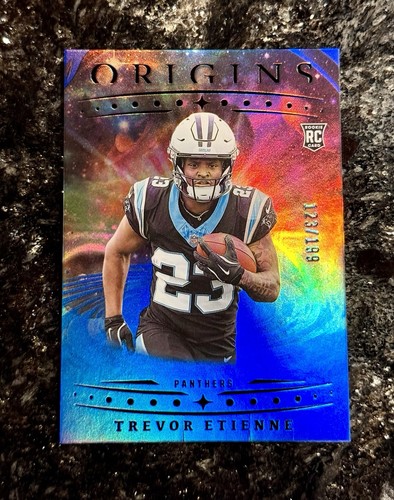 2025 Panini Origins TREVOR ETIENNE RC #/199 HOLO BLUE Color Matc Panthers Rookie