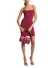 Michael Kors Women Stretch Knit Cami Mini Dress Red XXL
