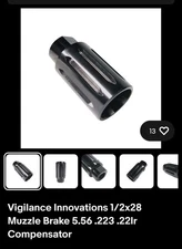 Vigilance Innovations 1/2x28 Muzzle Brake 5.56 .223 .22lr Compensator