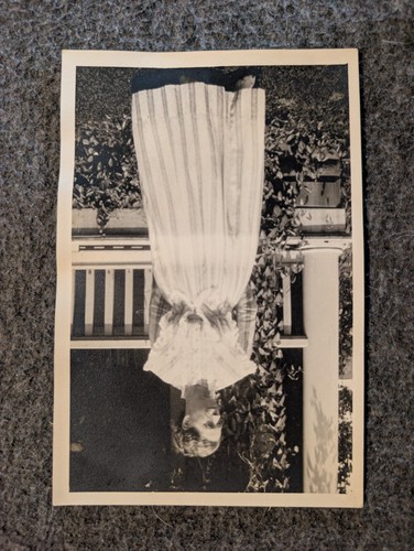 Black & White Photograph of Woman in White Long Dress VTG 6x4" - Picture 3 of 10