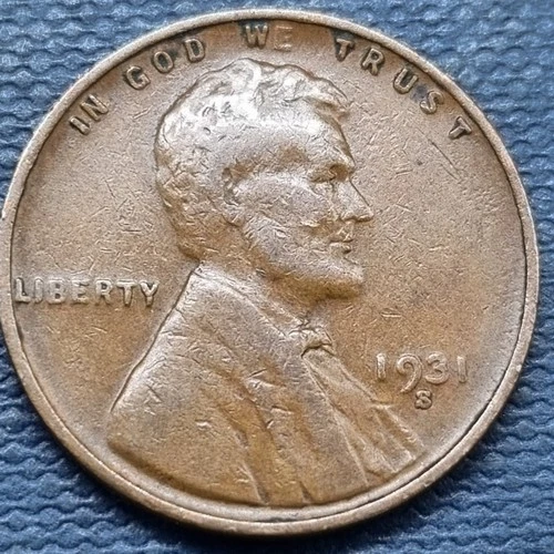 1931 S Lincoln Wheat Cent 1c VF - XF Better Grade San Francisco Key Date #100382