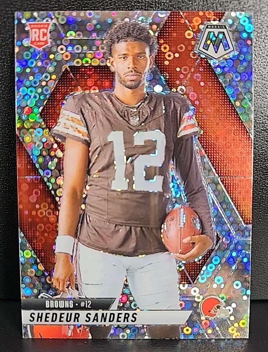 2025 Mosaic Football Shedeur Sanders Variation Silver Disco Prizm #290 Browns RC