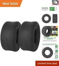 Replacement 13X6.50-6 Smooth Turf Tires for Lawn Mowers, 2-Pack, 480lbs Load