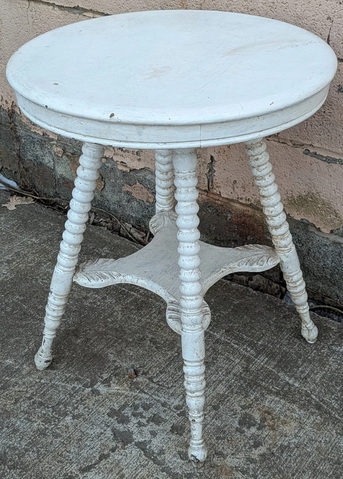 Старинный винтажный старый викторианский дубовый деревянный столик-подставка для растений с акцентом сбоку - Изображение 3 из 4