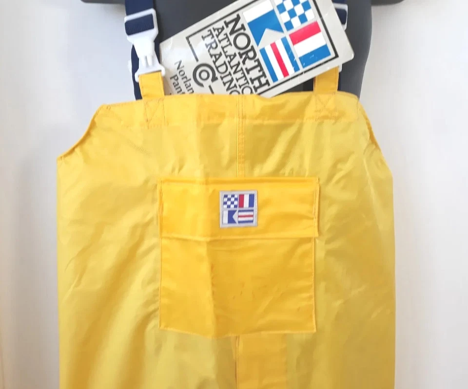 Mono North Atlantic Trading Waders Impermeable Hombre Medio Amarillo Seguridad Trabajo Foto 2 de 4