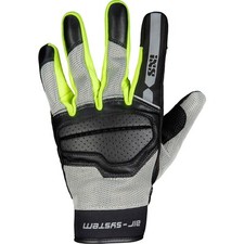 Motorrad Handschuhe XXL - IXS Evo Air Sommer Touchscreen schwarz-hellgrau-fluog.