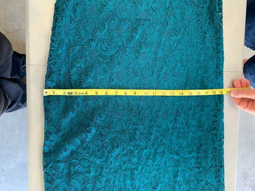 NWOT! MARINA 262639 V-Neck Long Lace Sheath Gown Dress, 16 - Hunter Green - Picture 9 of 12