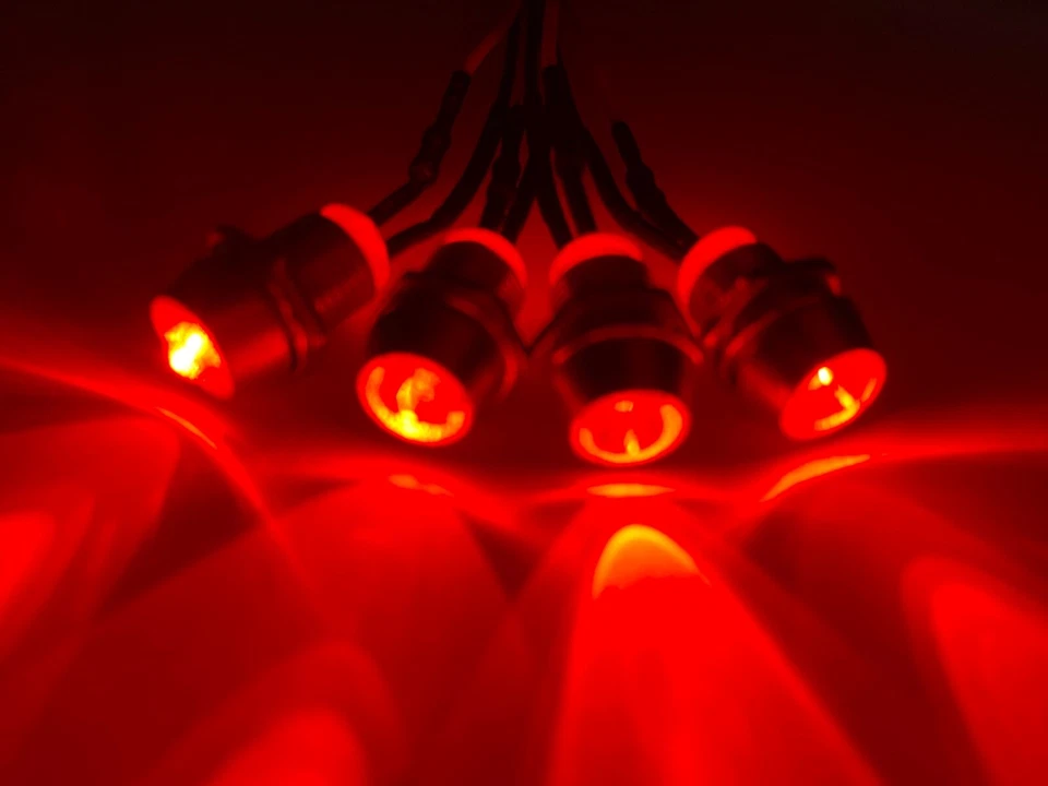 LED RC Flashing Red/Blue Light Set police for slash plane heli quad copter 8RBF - Image 2 of 4