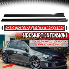 PER  Golf MK5 MK6 GTI 2M FLAPS SOTTO MINIGONNE LATERALI CARBON NERO