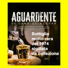 AGUARDENTE DE CANA NEGA FULO FAZENDA SOLEDADE RUM BOTTIGLIA RARA  1974 SIGILLATA