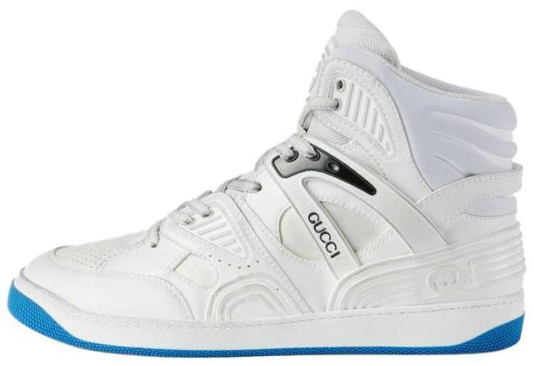 Gucci Basket Sneaker High White Blue for sale | eBay