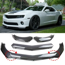 For Chevy Camaro SS RS LT Front Bumper Lip Spoiler Splitter Kit Carbon Fiber
