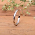 2mm Half Round Minimalist Band 925 Sterling Silver Handmade Band For Men & Women