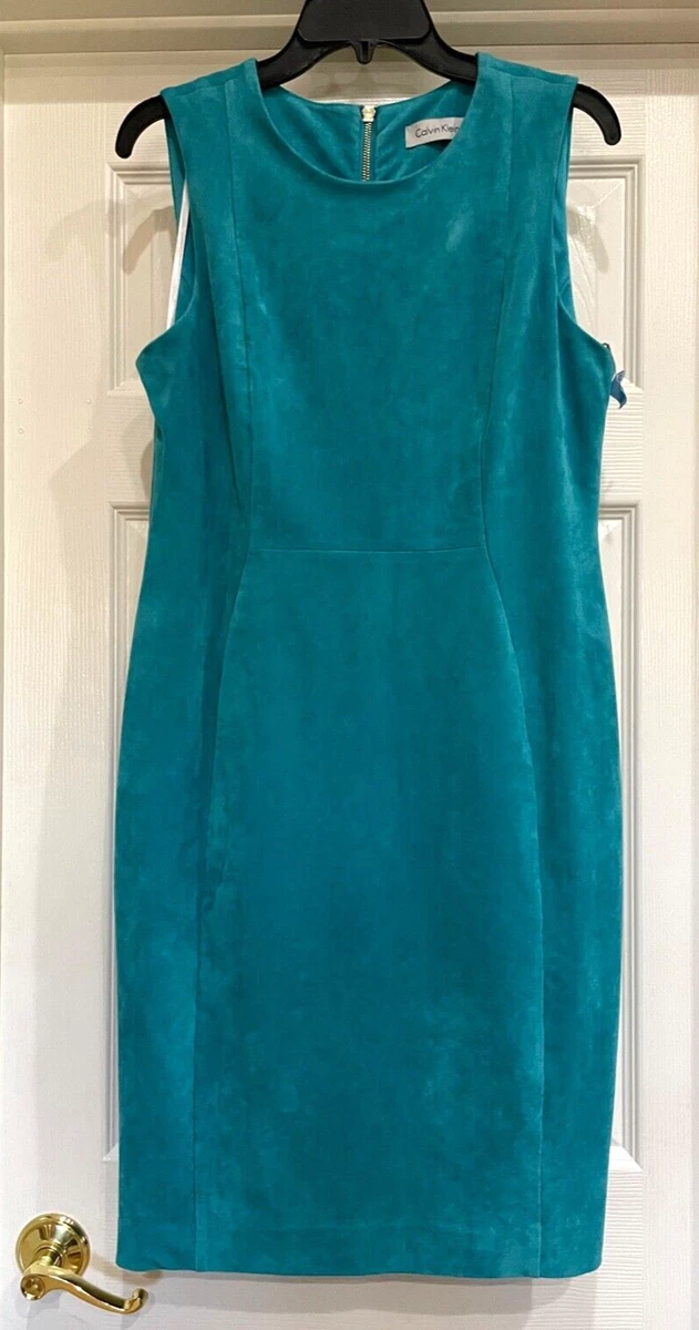 Calvin klein sales teal dress
