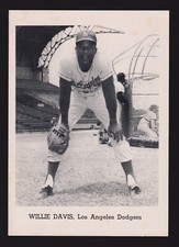 1958-65 JAY PUBLISHING Willie Davis DODGERS PICTURE PACK PHOTO VG-EX+ (Stn) A