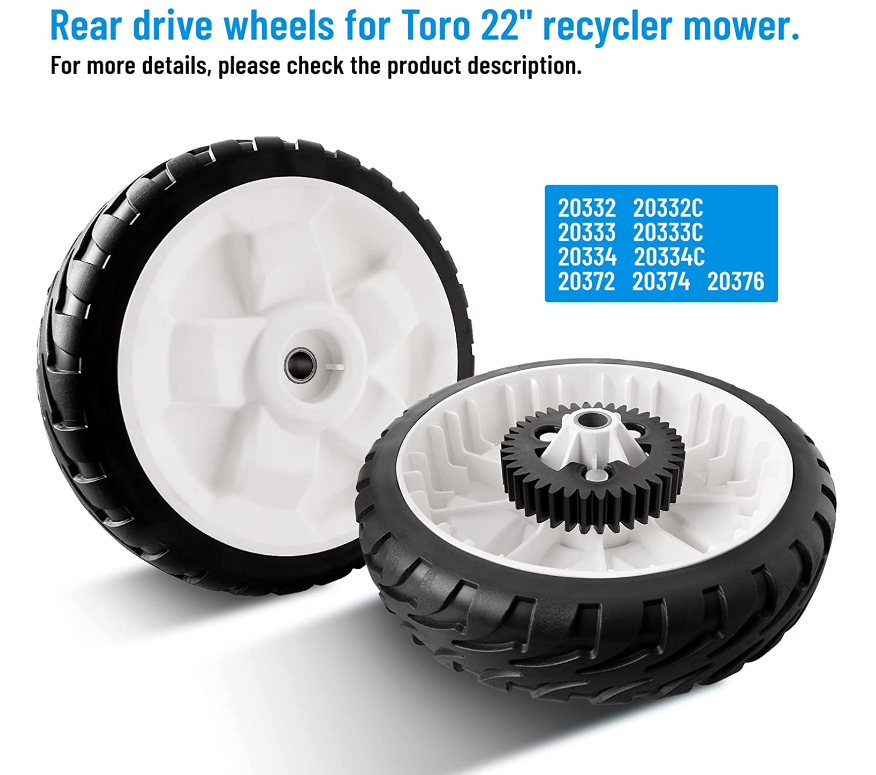 Toro 3200 Rear Rims 8 Inch Rear Drive Wheels Replacement For Toro Lawn Mower 20332 20333 ...