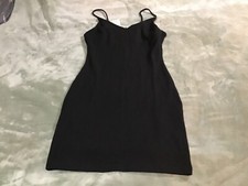 Mango committed black ribbed dress new size small 440Nuvertu7 