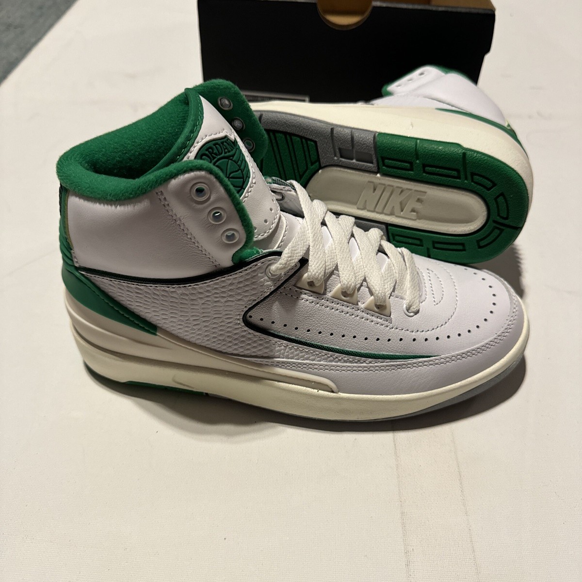Nike Air Jordan Retro 2 GS Kids Lucky Green White DQ8562103 Size