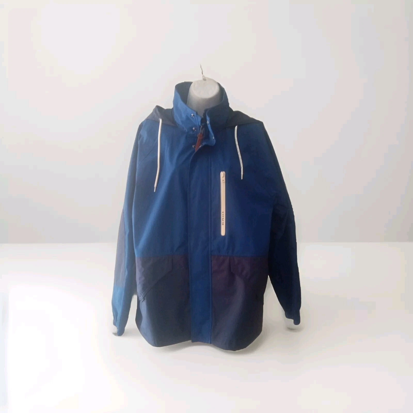 Giacca a vento COACH Signature full zip uomo taglia M blu