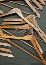 Wooden Clothing Hangers Lot 22- Great for Suits, Dress Coats  Or Everyday Wear