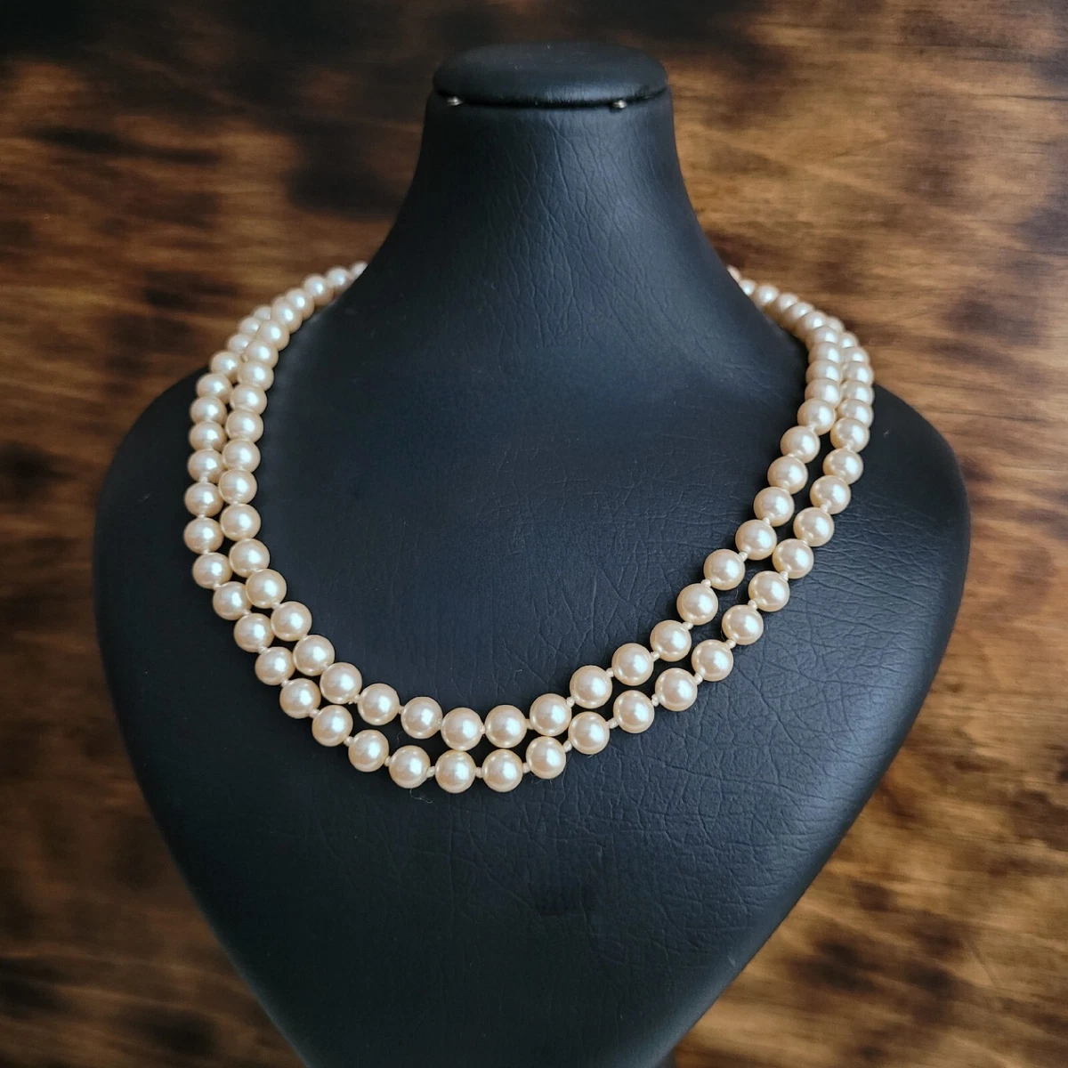 Classic Double Strand Pearl Necklace