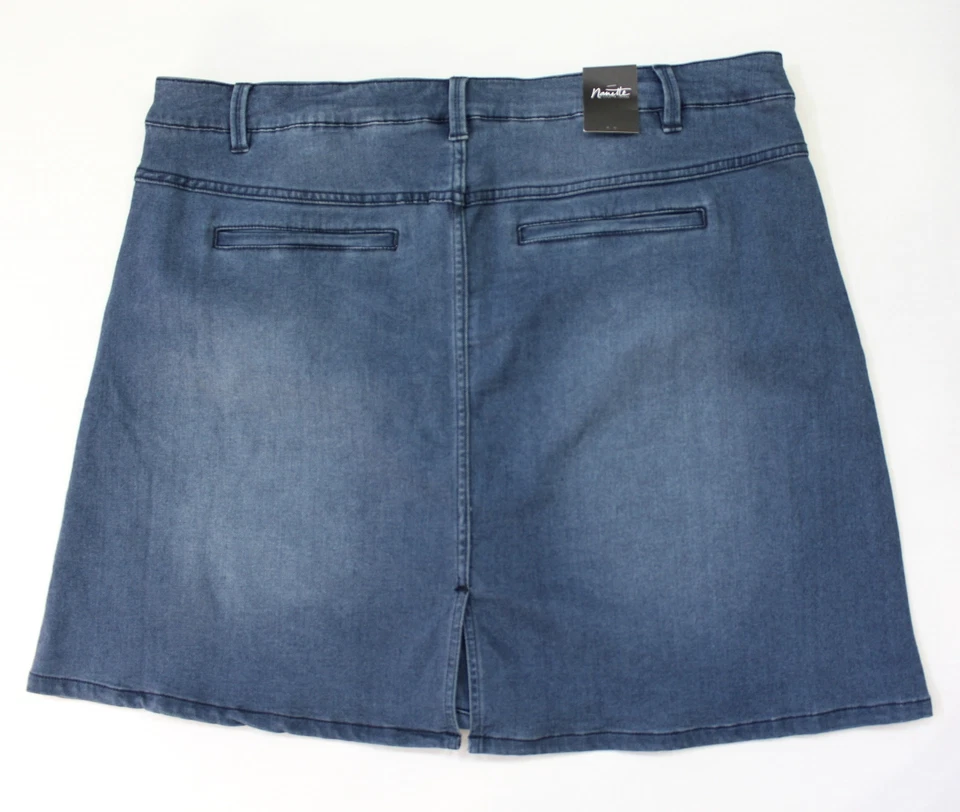 Falda Denim Nanette Lepore Elastizada Cierre Botón Azul Talla Grande 22W Foto 2 de 4