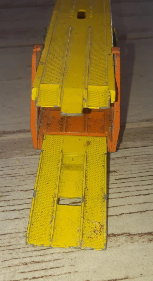 CAMION CAMIONCINO BISARCA MATCHBOX SUPERKINGS K-11 DAF CAR TRANSPORTER 1970 - Immagine 4 di 4