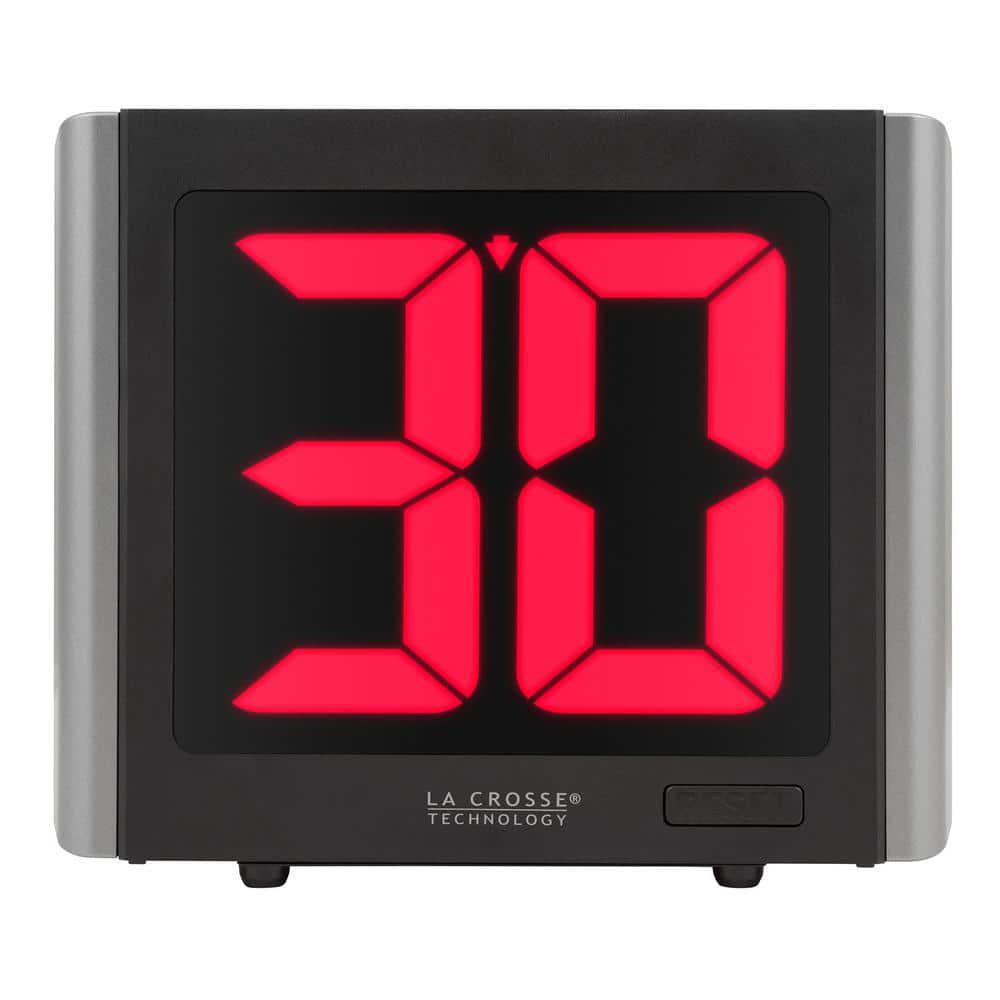 Countdown Up timer Extra-Large Digital LED Red Digits Modern 12 ft. Power Cord