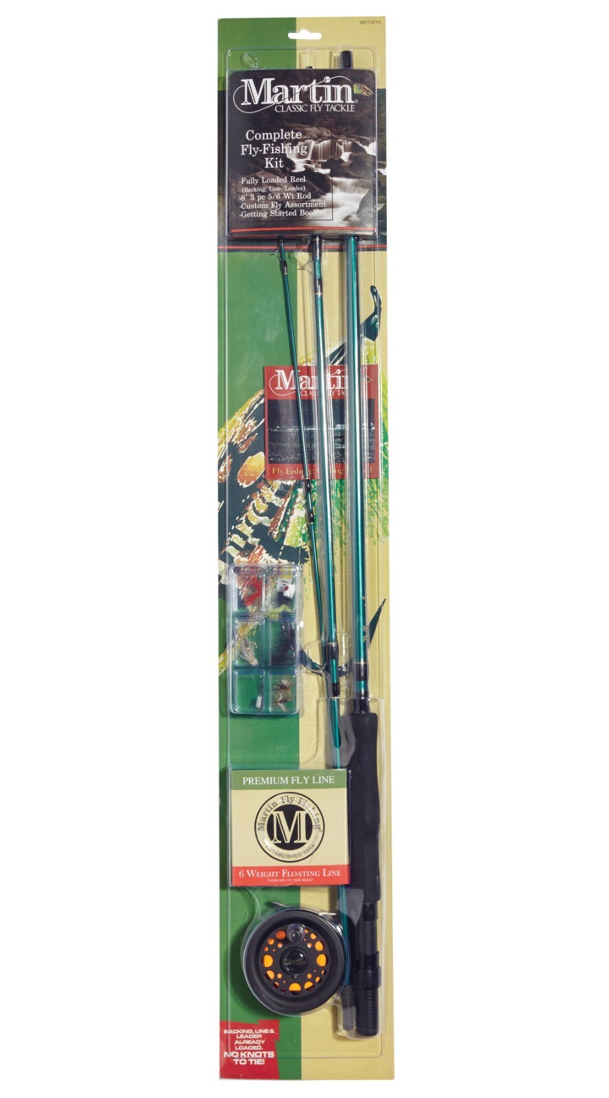 Martin Complete Fly Fishing Kit Interchangeable 8’ 3piece 5/6 wt. rod