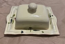 Butter dish with lid Olives Multi-colors