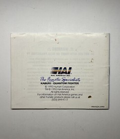 Kabuki Quantum Fighter NES Manual Only