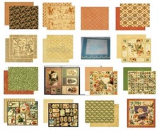 Graphic 45 Christmas Past Collection 12 x 12 Cardstock PICK Bells Snow Joy Child