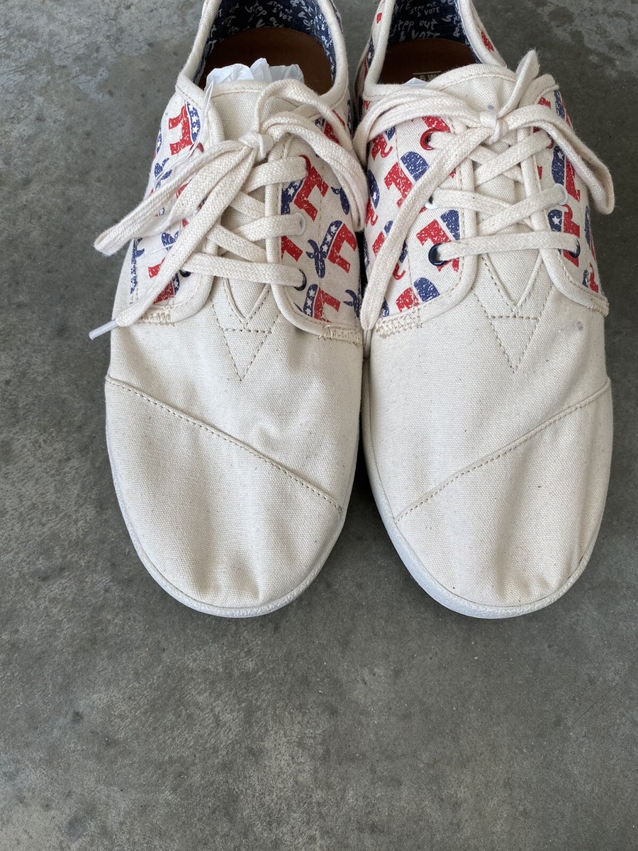 B34 TOMS Donkey Vote Democrat Sneakers Tom display picture 1