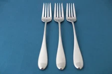 3 Salad Forks Gorham STUDIO Glossy 18/8 Stainless 7"