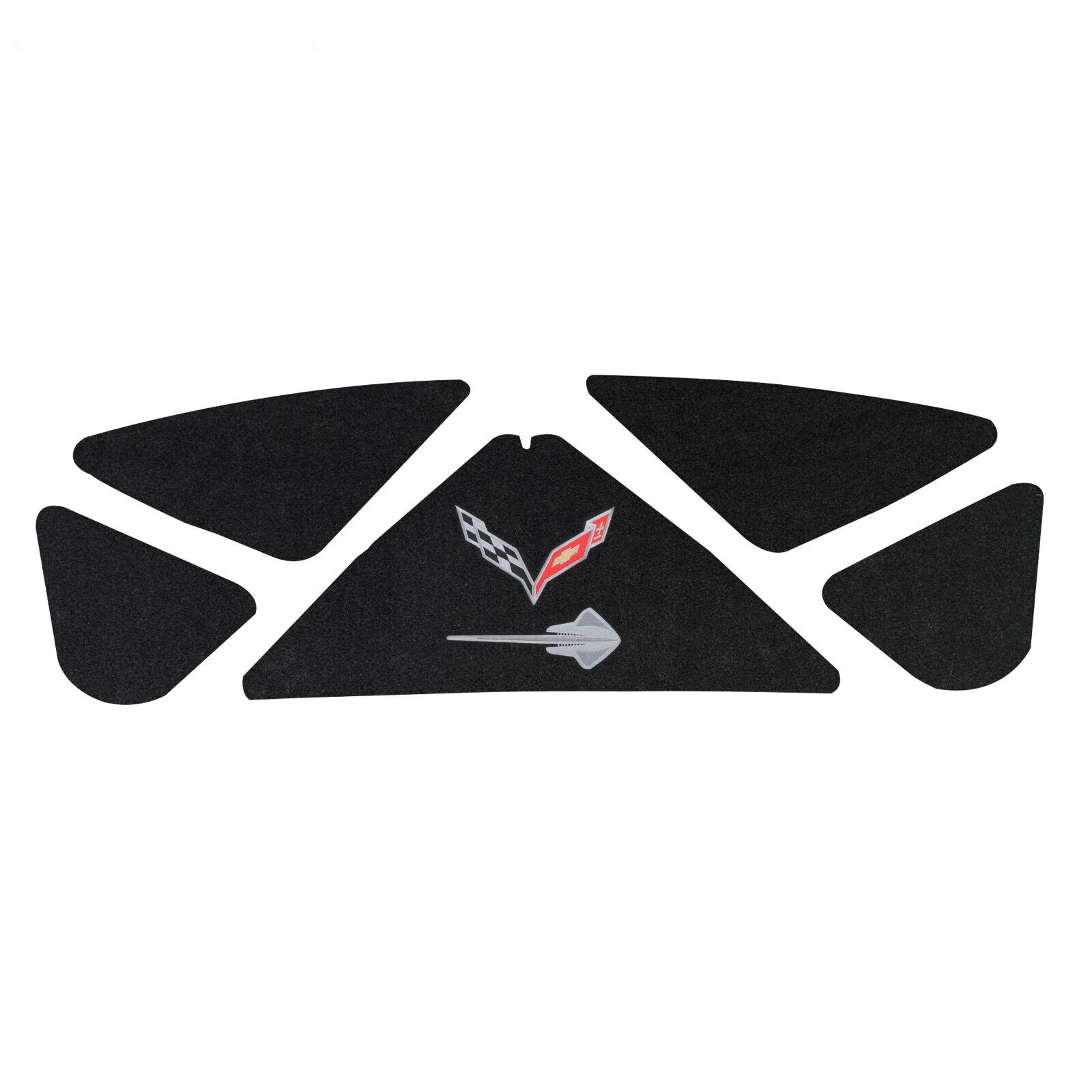  C7 Corvette Trunk Lid Liner with Cross Flag Emblem and Stingray  Script Embroidered Emblems 5 Piece Kit Fits: 14 Through 19 Convertible  Corvettes : Automotive