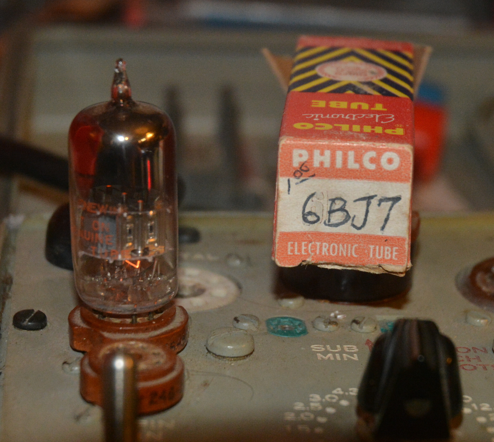 Pair of Tested 6BJ7 Vacuum Tubes - TV-7D/U Verified