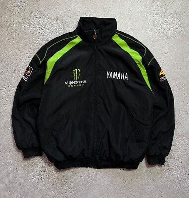 Yamaha Monster Energy VR46 Racing Jacket Black Green MotoGP Size XL