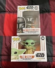 Funko Pop! Star Wars Mandalorian #326 & The Child (Grogu) #368 - With Protectors