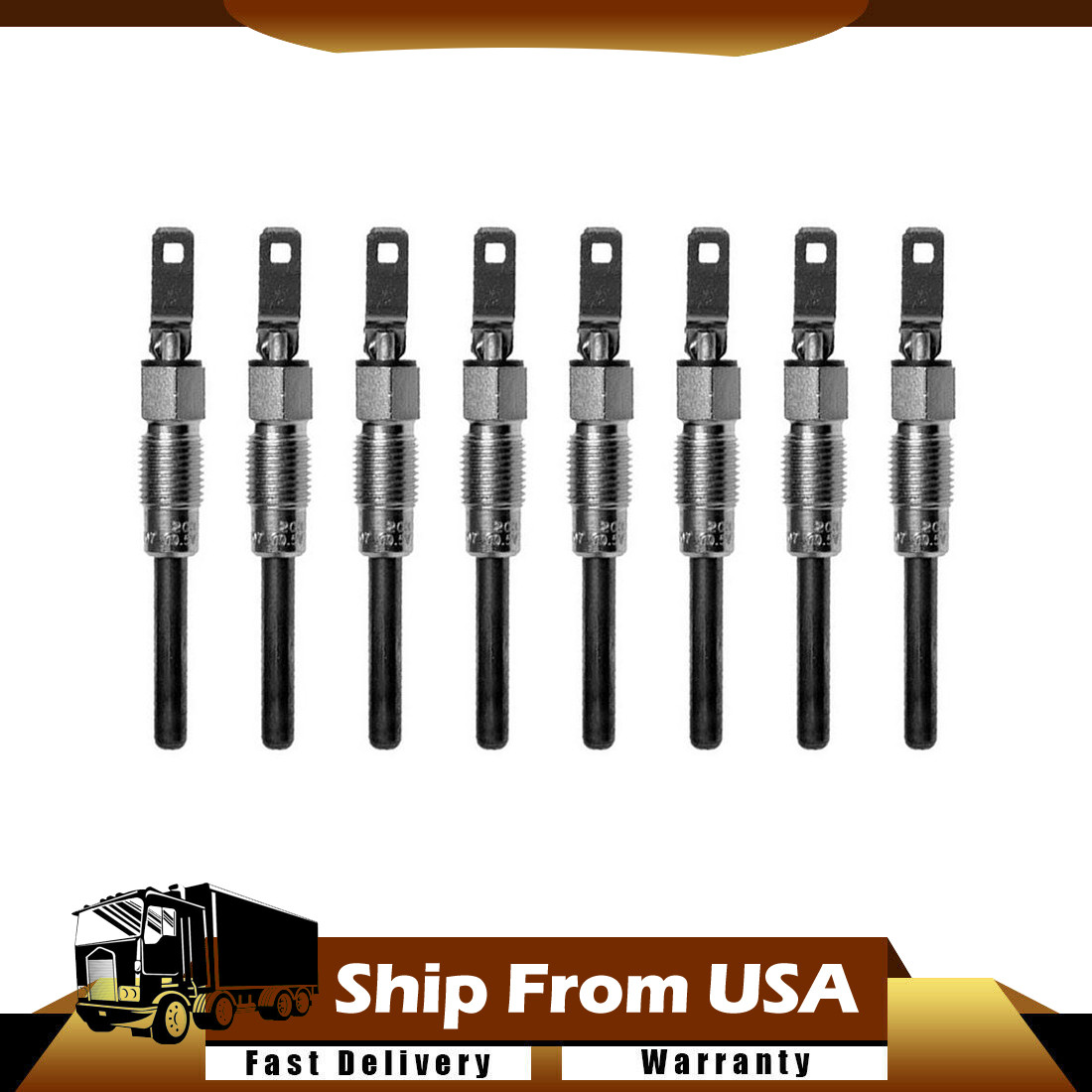 AC DELCO 60G Glow Plug 8 Piece Kit Set for Chevy GMC C/K Van V8 Diesel WN