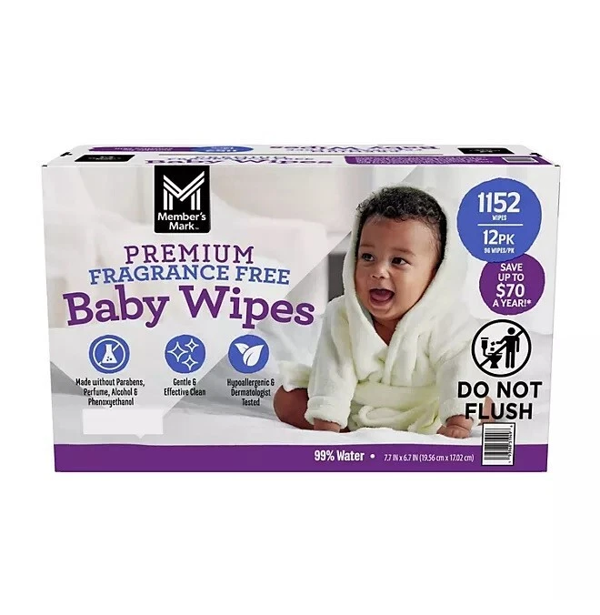 Member's Mark Premium Baby Wipes, Fragrance Free - Choose Your Count
Opens in a new window or tab