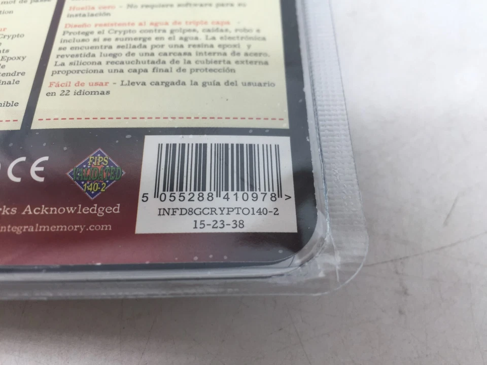 NEW 8GB Integral Crypto Drive FIPS 140-2 Encrypted USB3.0 Flash Drive FREE S/H - Image 3 of 3