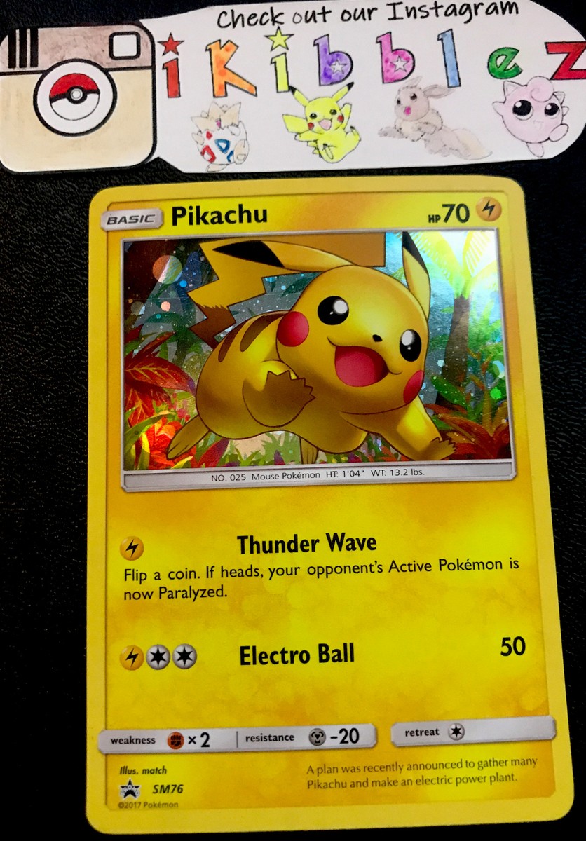 Pikachu SM76 LP Cosmos Holo Black Star Pokemon Promo! | eBay
