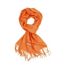 Women Scarf Orange Solid Plain Long Warm Soft for Winter Fashion 72"x12"