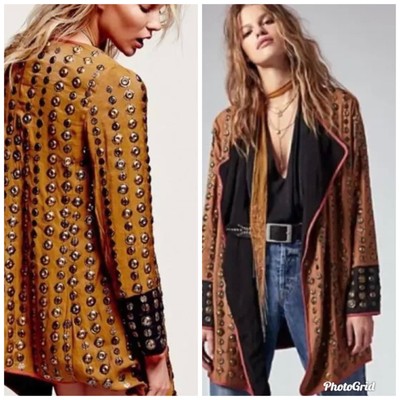 Free People Crossed Coin Jacket Duster 