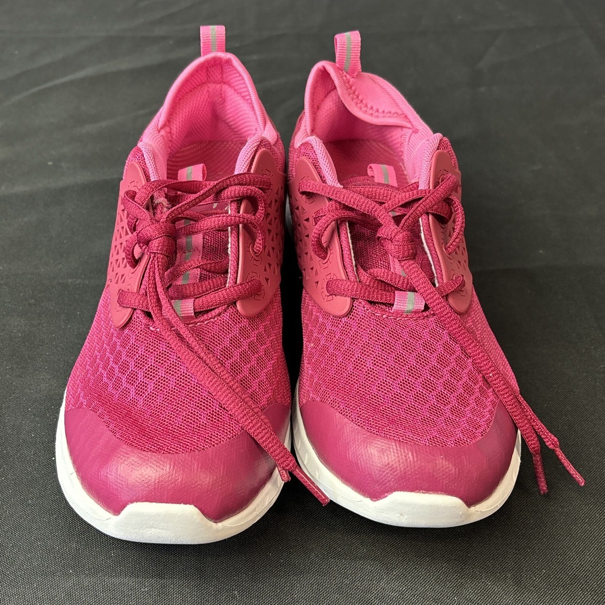   Cheeky Pink “Set” Cheeks Fit Body Womens Lace up Gel Trainers Pink Athletic Shoes