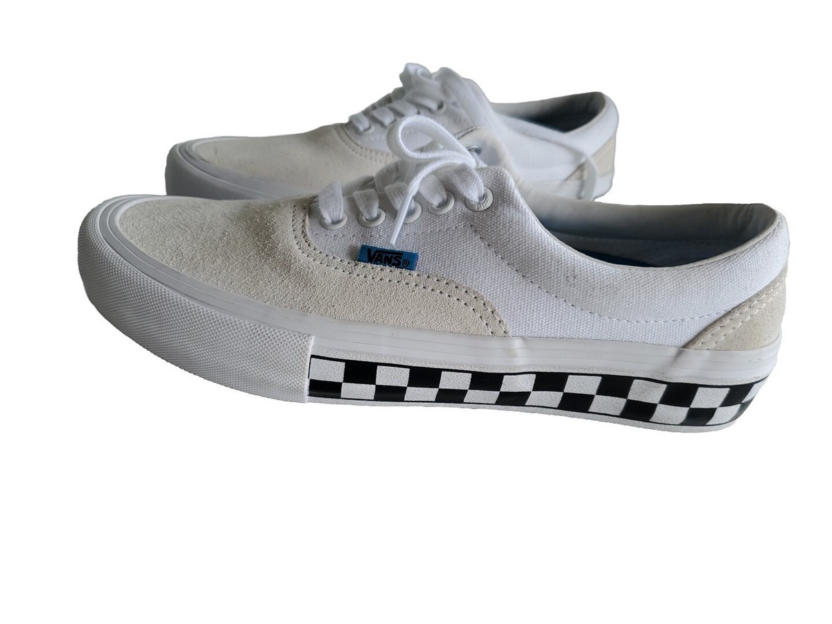 Vans Ultracush HD Pro Mens Size 8 White Cream Checkered Sole Vans Ultracush HD Pro Mens Size 8 White Cream Checkered Sole