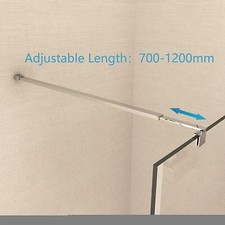 Fixed Bathroom Shower Screen Support Arms Straight Adjustable Chrome