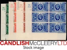 1935 KGV Silver Jubilee ½d, 1d, 1½d , 2½d Control/Cylinder Block Set SG 453-456