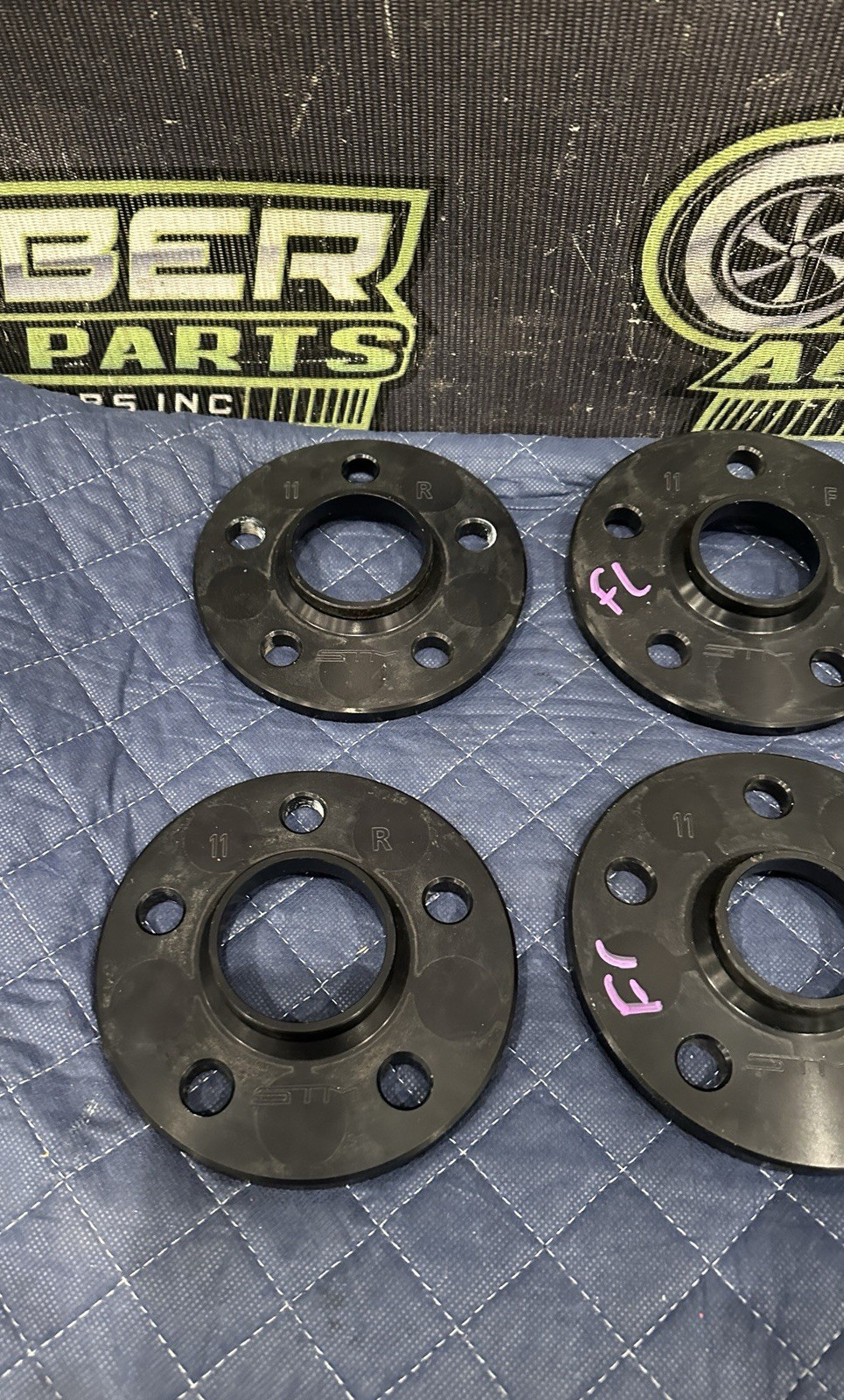 2017 AUDI R8 STM 11mm WHEEL SPACERS SET (4) W/ LUG NUTS (18) ~READ~